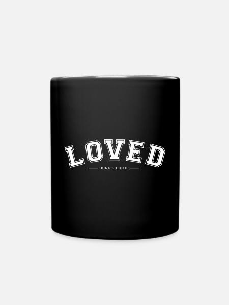 loved - king’s child - aimé - collegestyle - Mug uni - noir