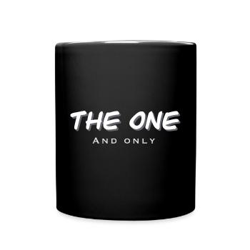 Exklusiver Single-Star Design - Tasse einfarbig - Schwarz - Vorne