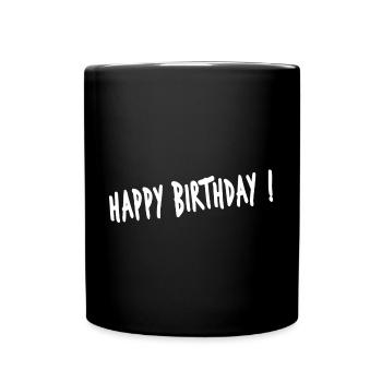 JAHRESTAG. ALLES GUTE ZUM GEBURTSTAG. ALLES GUTE ZUM GEBURTSTAG. - Tasse einfarbig - Schwarz - Vorne