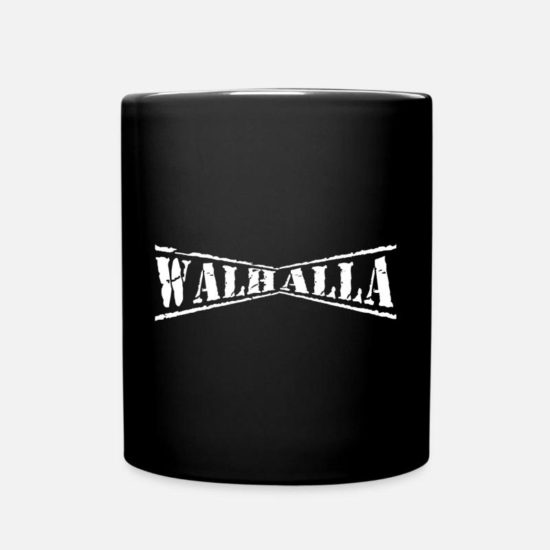 walhalla odin thor wikinger viking sticker shirt - Tasse einfarbig - Schwarz