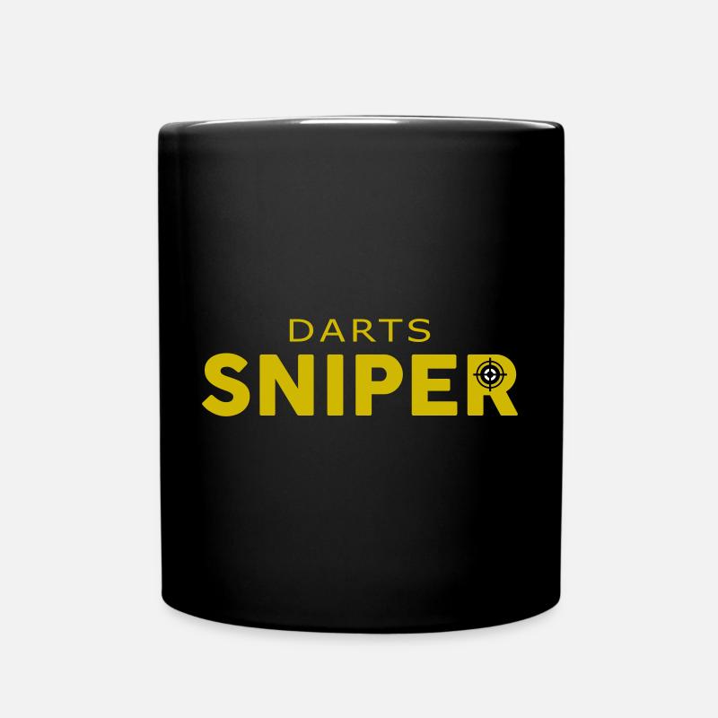 Darts Sniper - Präzisionsspieler Design - Tasse einfarbig - Schwarz