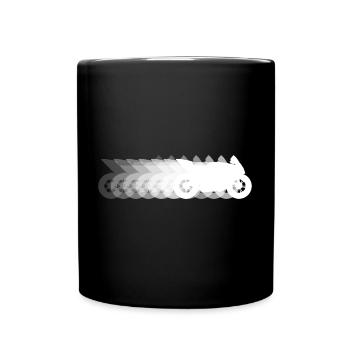 Motorrad Schatten Moto Rennmaschine - Tasse einfarbig - Schwarz - Vorne