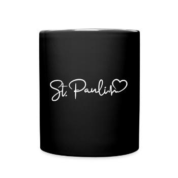 St. Pauli Herzschlag Sankt Pauli Kiez Liebe - Tasse einfarbig - Schwarz - Vorne