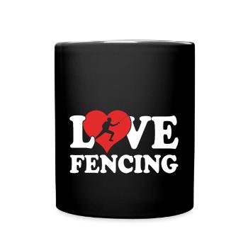 Fechten - Tasse einfarbig - Schwarz - Vorne