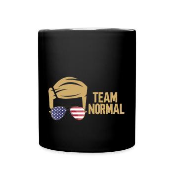 Team Normal - Tasse einfarbig - Schwarz - Vorne