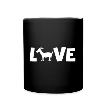 goat love goat keeping organic farm - Full Colour Mug - black - Front