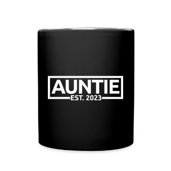 Auntie Est. 2023, Auntie To Be, Révélation de grossesse - Mug uni - noir - Devant