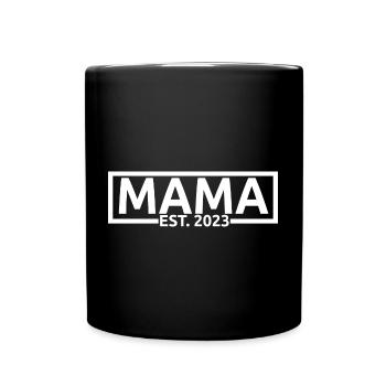 Mama Est. 2023, Maman à être, Révélation de grossesse - Mug uni - noir - Devant