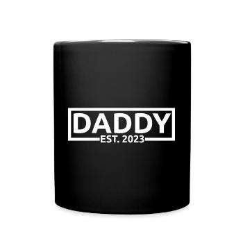 Daddy Est. 2023, bientôt papa, révélation de grossesse - Mug uni - noir - Devant