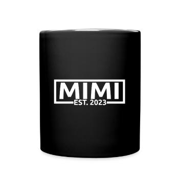 Mimi Est. 2023, Grandma To Be, Pregnancy Reveal - Full Colour Mug - black - Front