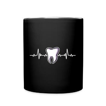 Zahnhygieniker Zahnarzt Zähne Mundhygiene - Tasse einfarbig - Schwarz - Vorne