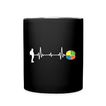 Geocache outdoor-life Wanderheld Schnitzeljagd - Tasse einfarbig - Schwarz - Vorne
