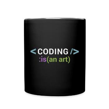 Coding is an art - Full Colour Mug - black - Front
