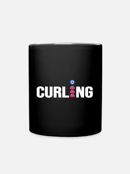Curling Curling Curling Stone Curl - Mug uni - noir