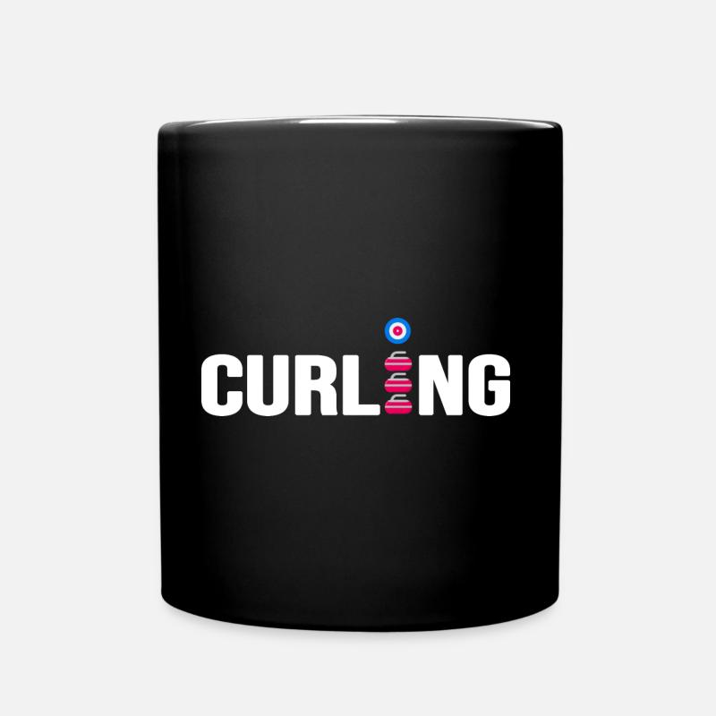 Curling Curling Curling Stone Curl - Mug uni - noir