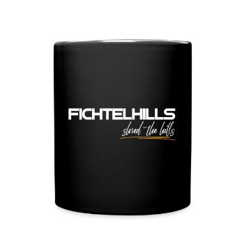 Fichtelhills Mountainbiking shred the hills - Tasse einfarbig - Schwarz - Vorne
