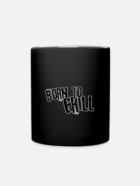 Born to grill - Tasse einfarbig - Schwarz