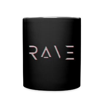 Rave Art design glitchy - raver EDM Techno House - Tasse einfarbig - Schwarz - Vorne