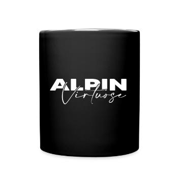 skifahrer alpin winter snowboarder pulverschnee - Tasse einfarbig - Schwarz - Vorne