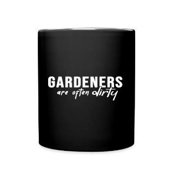 Gartenarbeit Biogarten Selbstversorger Kleingarten - Tasse einfarbig - Schwarz - Vorne