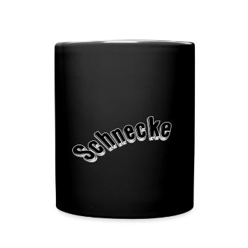 Schnecke - Tasse einfarbig - Schwarz - Vorne