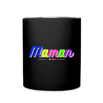 Maman coloré flashy vintage années 90. Fête mères - Mug uni - noir - Devant