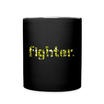 fighter. camouflage yellow - Full Colour Mug - black - Front