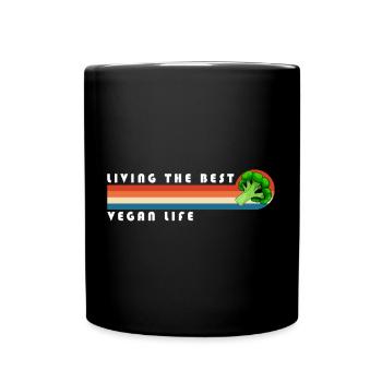 Vegan organic - Full Colour Mug - black - Front
