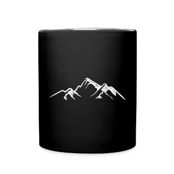 Gebirge - Tasse einfarbig - Schwarz - Vorne