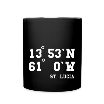 St. Lucia Karibik Insel Saint Lucia Urlaub Idee - Tasse einfarbig - Schwarz - Vorne