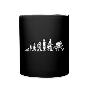 Évolution d’un cycliste - Mug uni - noir - Devant