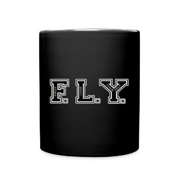 Selbstliebe Motivation FIRST LOVE YOURSELF - Tasse einfarbig - Schwarz - Vorne