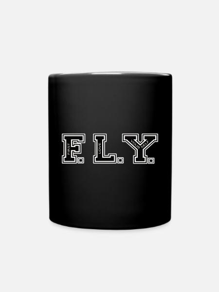 Selbstliebe Motivation FIRST LOVE YOURSELF - Tasse einfarbig - Schwarz