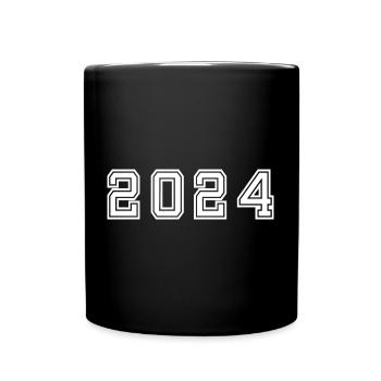 2024 Réveillon du Nouvel An Noir - Mug uni - noir - Devant