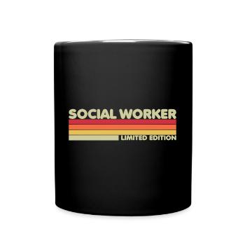 Social Worker Funny Social Work Month - Tasse einfarbig - Schwarz - Vorne