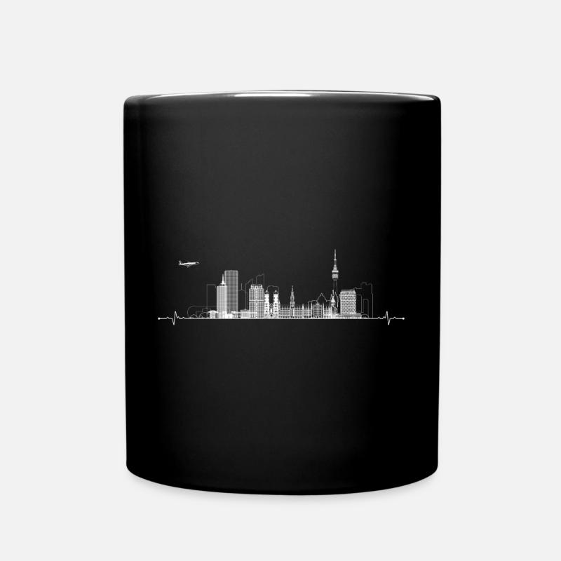 Münchner Stadtbild - Tasse einfarbig - Schwarz