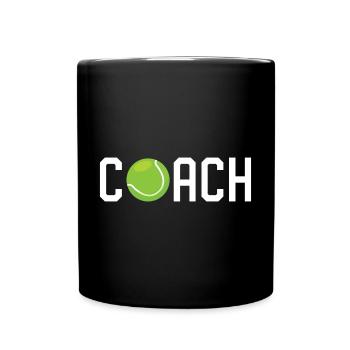 Tennis Coach - Full Colour Mug - black - Front