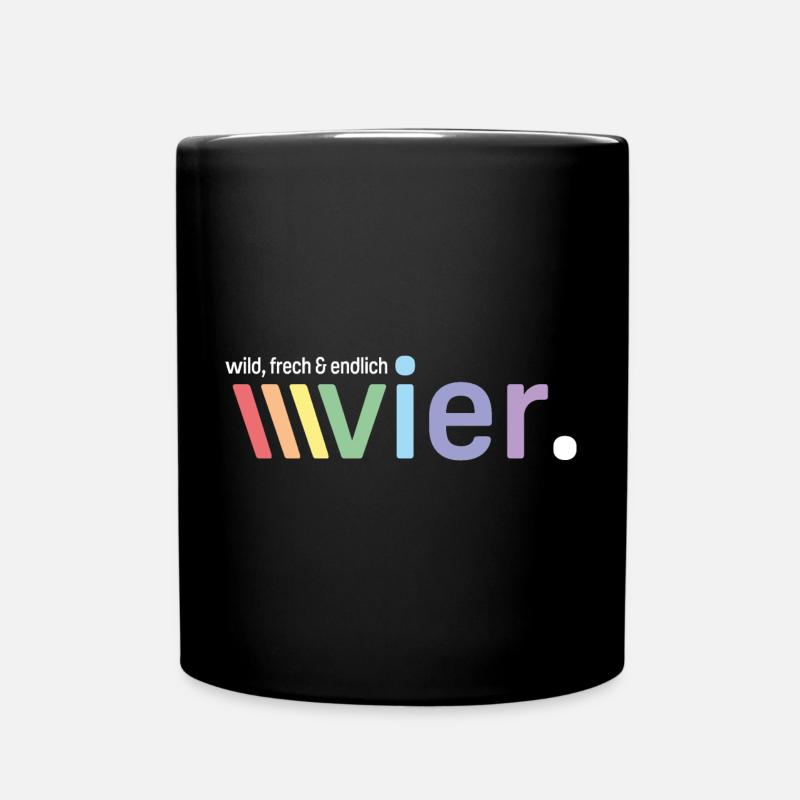 Sauvage, effronté et enfin quatre - Mug uni - noir