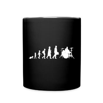 Schlagzeuger Evolution - Tasse einfarbig - Schwarz - Vorne