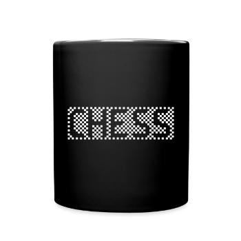 Schach Pixel Logo Schild Symbol gaming Grafik Team - Tasse einfarbig - Schwarz - Vorne