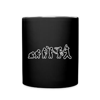 Evolution Baseball Black Grunge - Tasse einfarbig - Schwarz - Vorne