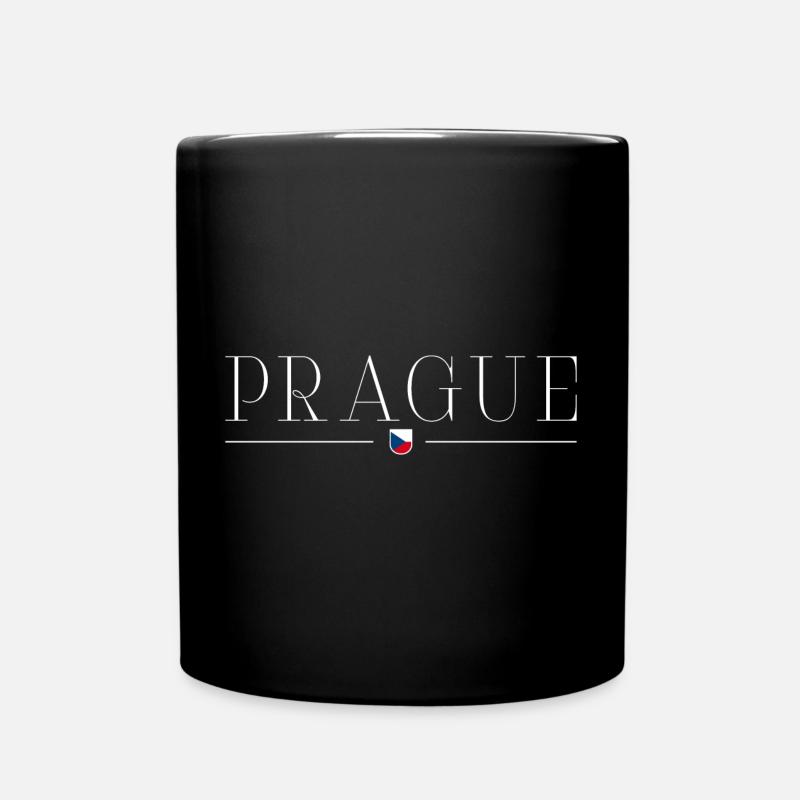 Prag, Tschechische Republik Stil Design T-Shirt - Tasse einfarbig - Schwarz