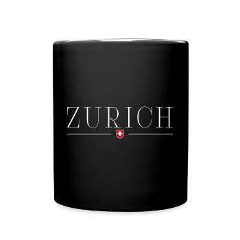Zurich, Suisse T-shirt de style design - Mug uni - noir - Devant