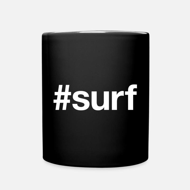 SURF Surfer Surfboard - Tasse einfarbig - Schwarz