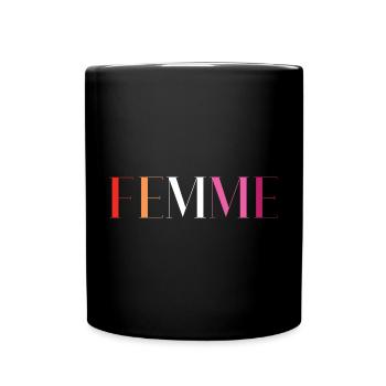 LGBT Pride Month - Lesbian Love. Femme - Full Colour Mug - black - Front