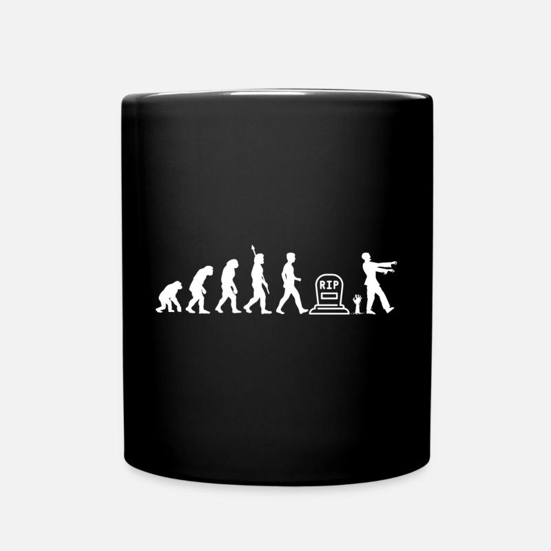 Zombie Evolution RIP Zombi - Full Colour Mug - black