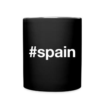 SPAIN Hashtag Spanien - Tasse einfarbig - Schwarz - Vorne