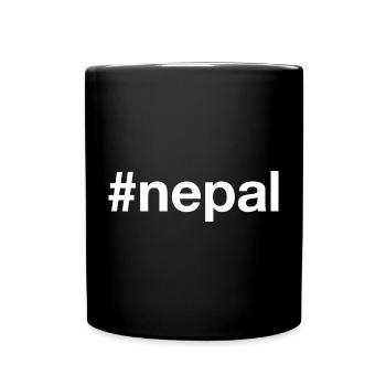 NEPAL Hashtag - Tasse einfarbig - Schwarz - Vorne