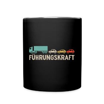 LKW Fahrer Führungskraft Fernfahrer - Tasse einfarbig - Schwarz - Vorne