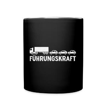 LKW Fahrer Führungskraft Fernfahrer - Tasse einfarbig - Schwarz - Vorne